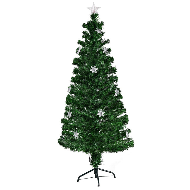 LED Kalėdų eglutė, šviesolaidinė, 180 cm, žalia