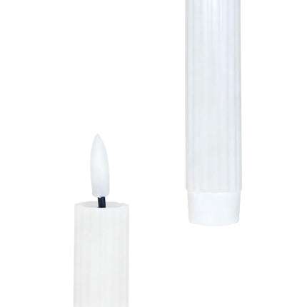 LED liepsnos neturinčios vaškinės žvakės su laikmačiu, 4 vnt. rinkinys