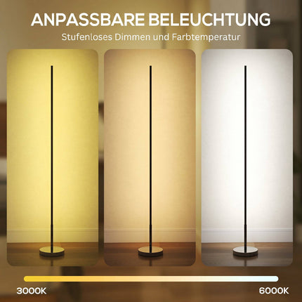 LED toršeras, pritemdomas 3000–6000 K, nuotolinio valdymo pultas, 150 cm