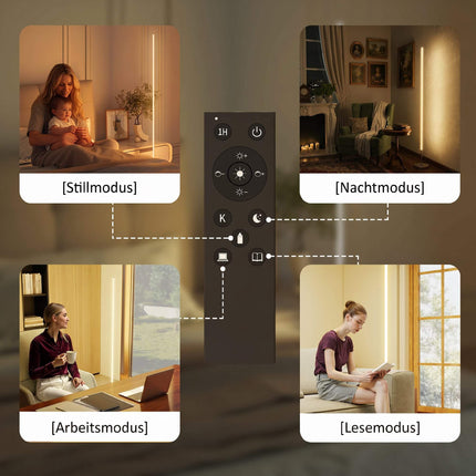 LED toršeras, pritemdomas 3000–6000 K, nuotolinio valdymo pultas, 150 cm