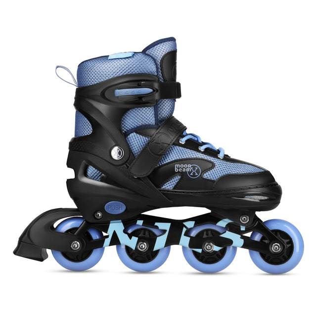LED In-Line Skates with Protectors, Blue, Size L (39-42)