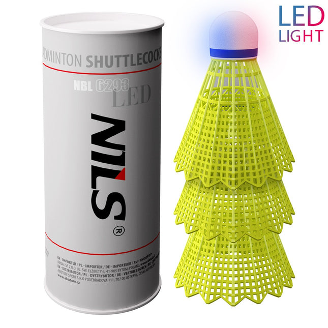 LED nailono plunksninės, daugiaspalvės, 3 vnt. pakuotėje