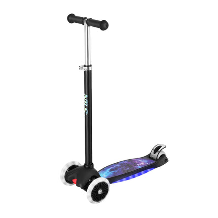 LED paspirtukas, juodas, sulankstomas, lengvas