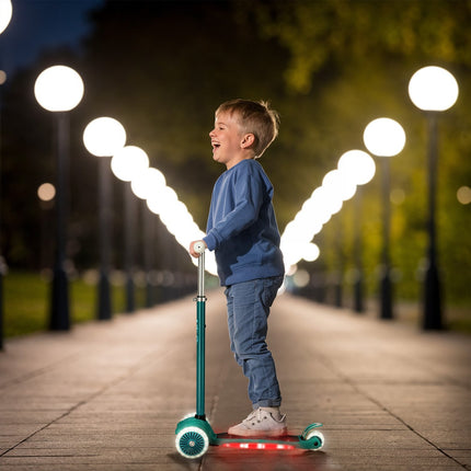 LED paspirtukas, žalias - reguliuojamo aukščio, sulankstomas
