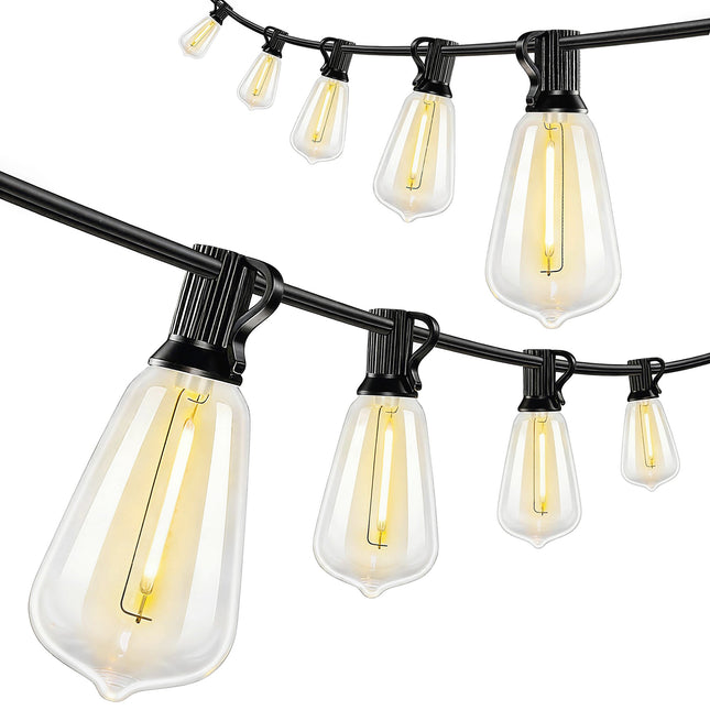 LED girliandos, 18 m, 50 vintažinių Edison lempučių, šiltai balta
