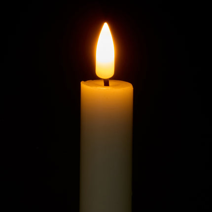 LED kūginės žvakės, beliepsnės, su nuotolinio valdymo pultu ir laikmačiu, 6 vnt. rinkinys