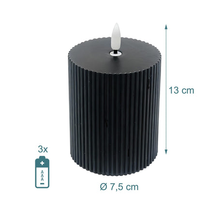 LED vaško žvakės, beliepsnės, mirganti liepsna, 4 vnt. rinkinys