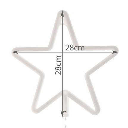 LED naktinė lempa - žvaigždė - šiltai balta