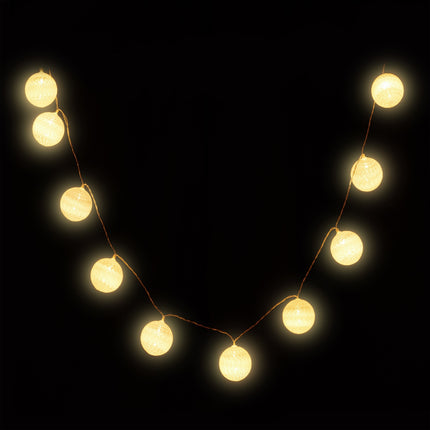 LED šviesos grandinėlė su 10 kamuoliukų