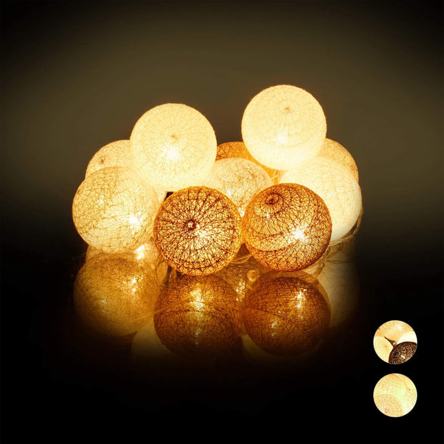 LED šviesos grandinėlė su 10 kamuoliukų