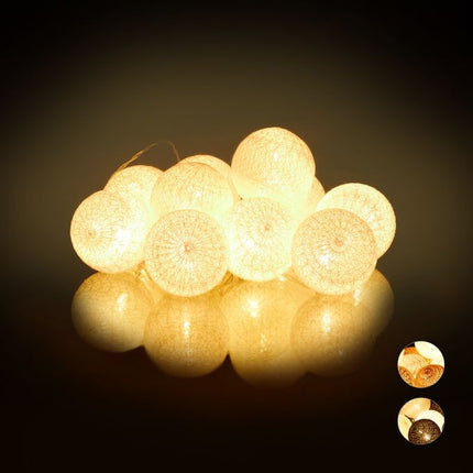 LED šviesos grandinėlė su 10 kamuoliukų
