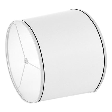 Lamp Shade Set of 2, 11x13x10 In Spider Fitter, White Black Trim