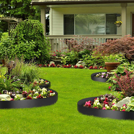Landscape Edging, 80 Ft x 10 In, Flexible HDPE, Black