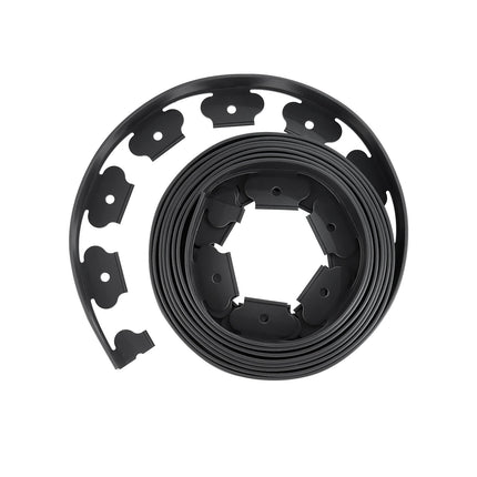Landscape Edging Roll 20 ft x 2 in, 120 Spikes, Black