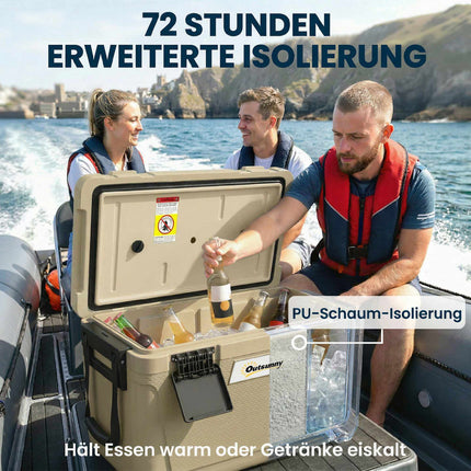 Didelė 42,6 l talpos nešiojama aušinimo dėžė su PU putplasčio izoliacija