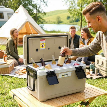 Didelė 42,6 l talpos nešiojama aušinimo dėžė su PU putplasčio izoliacija