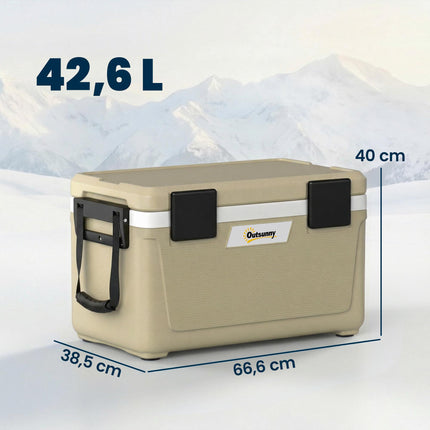 Didelė 42,6 l talpos nešiojama aušinimo dėžė su PU putplasčio izoliacija