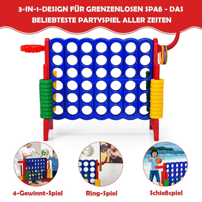 Didelis 4 eilių Jumbo 4 eilių rinkinys 84 x 33 x 79 cm mėlynas + raudonas