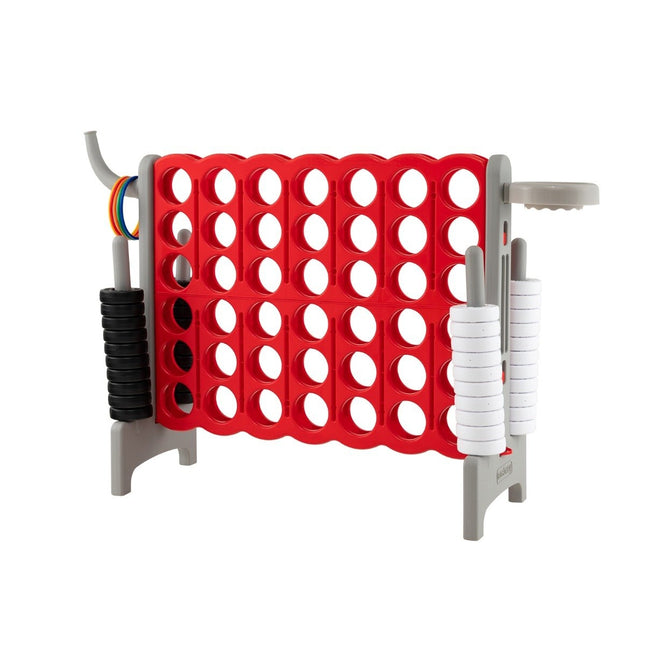 Large 4-in-a-row Jumbo 4-in-a-row set 84 x 33 x 79 cm red + gray