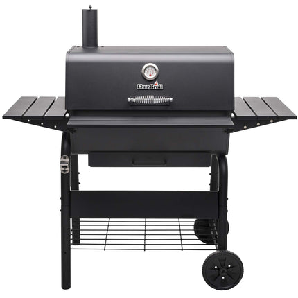 Large Charcoal Grill with Adjustable Grate and Thermometer
