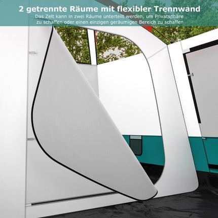Large tent with awning &amp; floor &amp; 2 rooms &amp; 2 entrances &amp; carrying bag camping tent family tent M