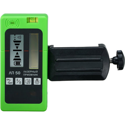 Laser Receiver Detector, 197 ft Range, Dual LCD, Clamp