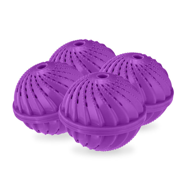 Skalbimo kamuoliukai, violetiniai, 4 vnt. rinkinys - ekologiški, 1000 skalbimų