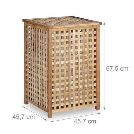 Laundry basket walnut wood