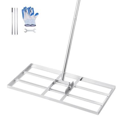 Lawn Leveling Rake, Carbon Steel, 30x14 in Plate