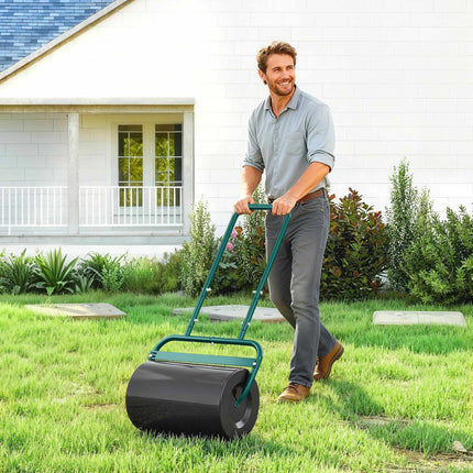 Vejos volas, plieninis, 38 l talpos, tamsiai žalias, patogus suimti