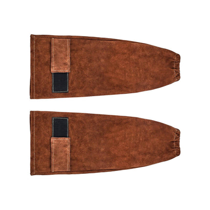 Leather Welding Sleeves, 18 In Cowhide, Flame Resistant