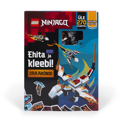 Lego Ninjago užduočių knyga „Konstruok ir klijuok: Drakonai“ (estų kalba)