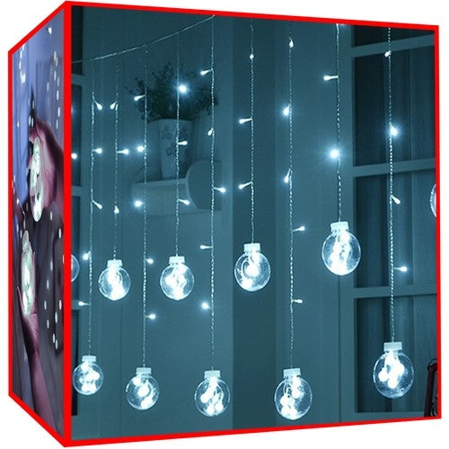 Šviesos užuolaida 108LED - šaltai balta 31V KŚ11347