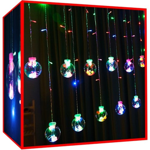 Šviesos užuolaida 108 LED - daugiaspalvė 31V KŚ11345