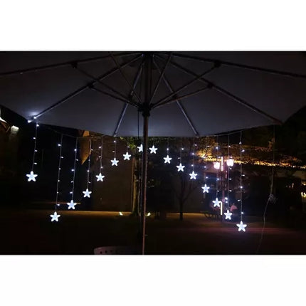Šviesos užuolaida 136 LED USB šaltai balta KŚ19740
