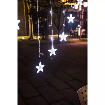 Šviesos užuolaida 136 LED USB šaltai balta KŚ19740