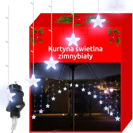 Šviesos užuolaida 136LED - šaltai balta 31V KŚ11338