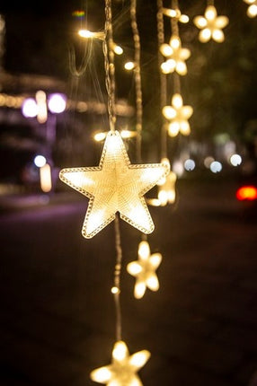 Šviesos užuolaida 136LED - šiltai balta 31V KŚ11337