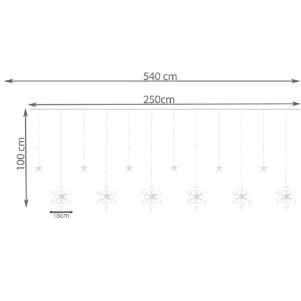 Light curtain 138 LED USB warm white KŚ19746