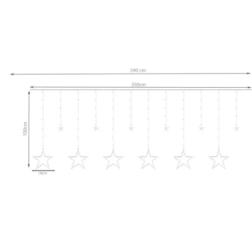 Šviesos užuolaida 138LED USB - šiltai balta KŚ19750