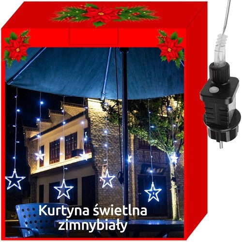 Šviesos užuolaida 138LED - šaltai balta 31V KŚ11318