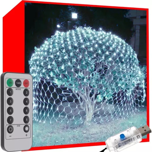 Šviesos užuolaida 160 LED USB - šaltai balta KŚ19760