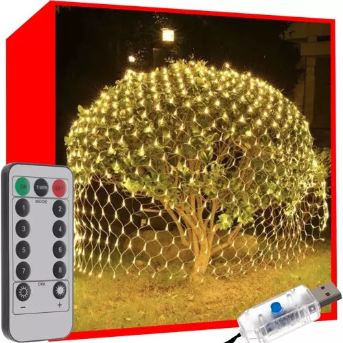 Šviesos užuolaida 160 LED USB - šiltai balta KŚ19762