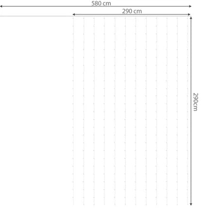 Light curtain 300 LED USB-cool white KŚ19766