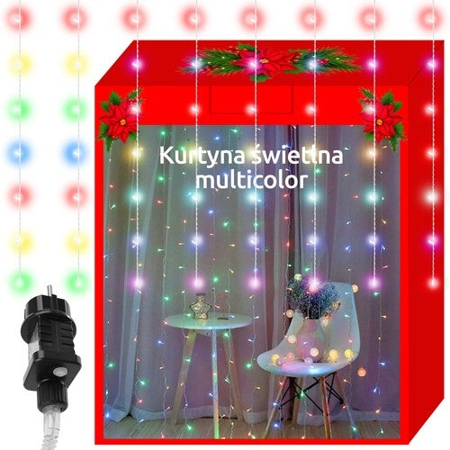 Šviesos užuolaida 300 LED - daugiaspalvė 31V KŚ11331
