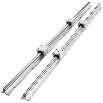 Linear Guide Rail Set, 20mm, 800mm, 2 Rails, 4 Blocks