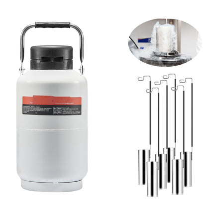 Liquid Nitrogen Dewar, 3L Aluminum, 6 Canisters Bag