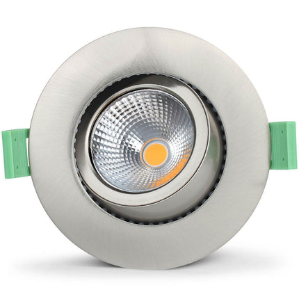Lisa Dimmable Recessed downlight 3000K 600lm IP65 3-pack Brushed steel