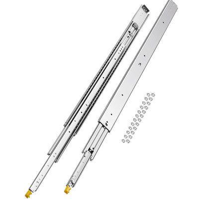 Locking Drawer Slides, 48 In Full Extension, 500 Lb
