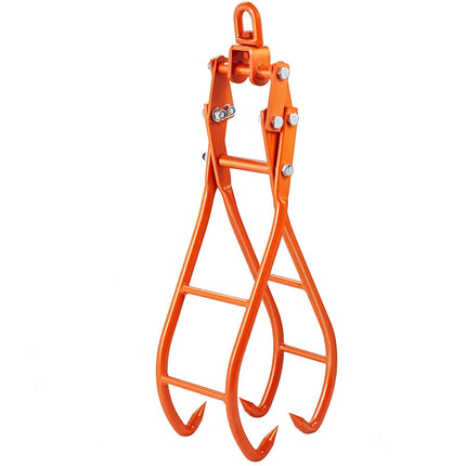 Log Lifting Tongs, 36 Inch 4-Claw Swivel, 3307 lb